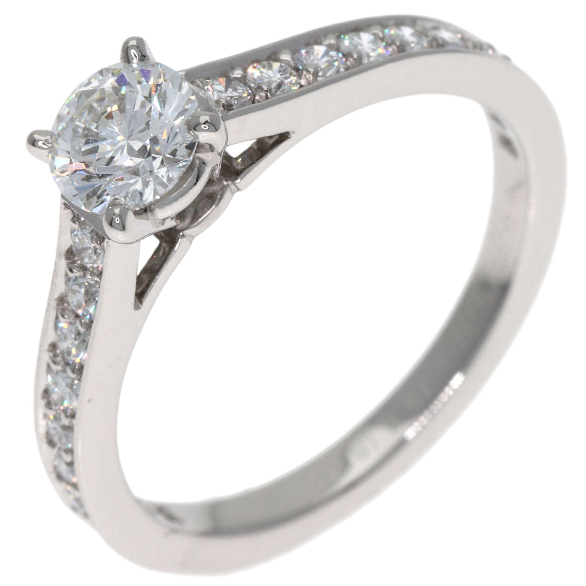 CARTIER Solitaire Diamond G-VVS2-VG #48 Ring Platinum PT950 Ladies [Used]