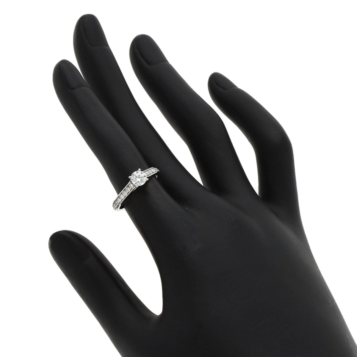 CARTIER Solitaire Diamond G-VVS2-VG #48 Ring Platinum PT950 Ladies [Used]