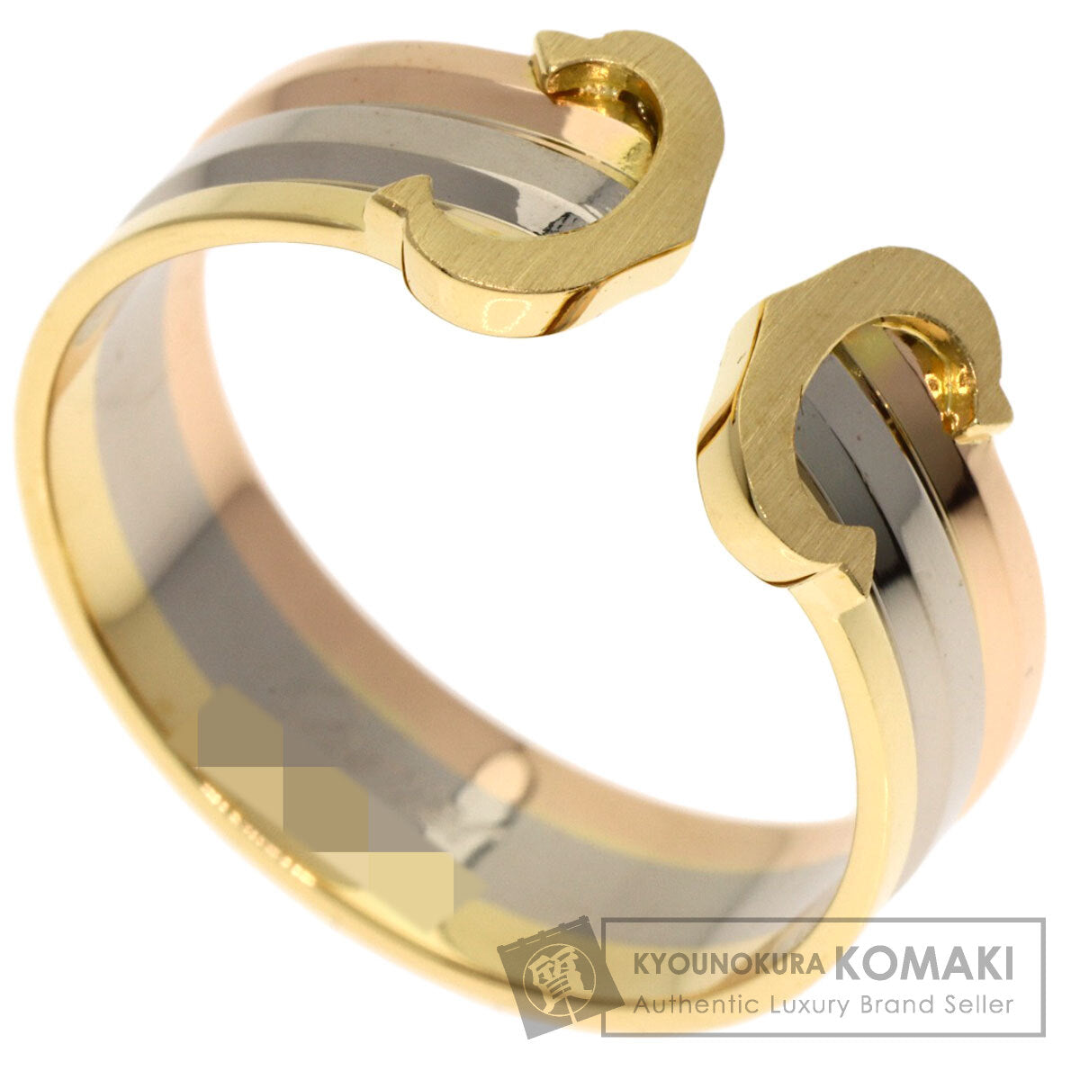CARTIER C2 Vintage 3 Color #53 Ring K18 Yellow Gold K18 White GoldLadies [Used]