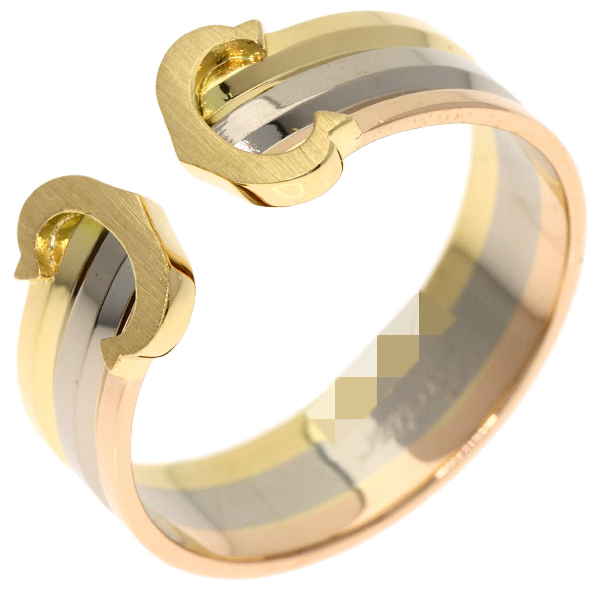 CARTIER C2 Vintage 3 Color #53 Ring K18 Yellow Gold K18 White GoldLadies [Used]