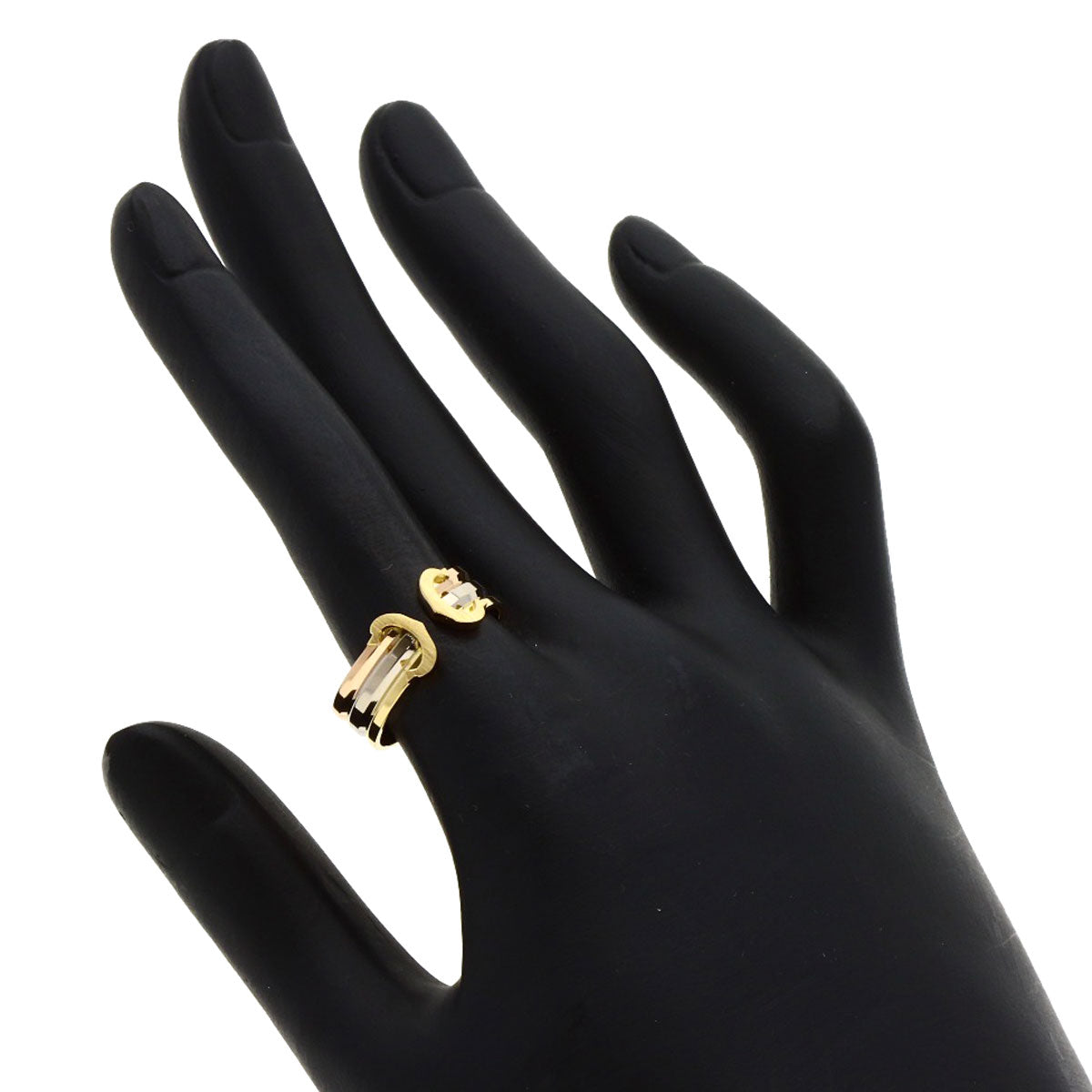 CARTIER C2 Vintage 3 Color #53 Ring K18 Yellow Gold K18 White GoldLadies [Used]