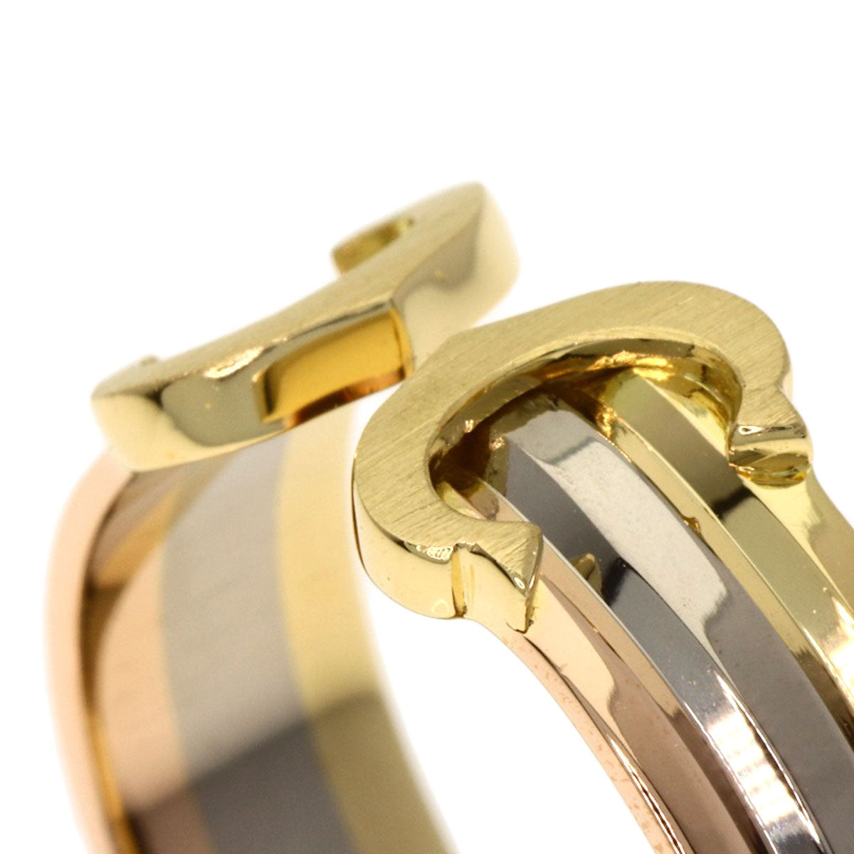 CARTIER C2 Vintage 3 Color #53 Ring K18 Yellow Gold K18 White GoldLadies [Used]
