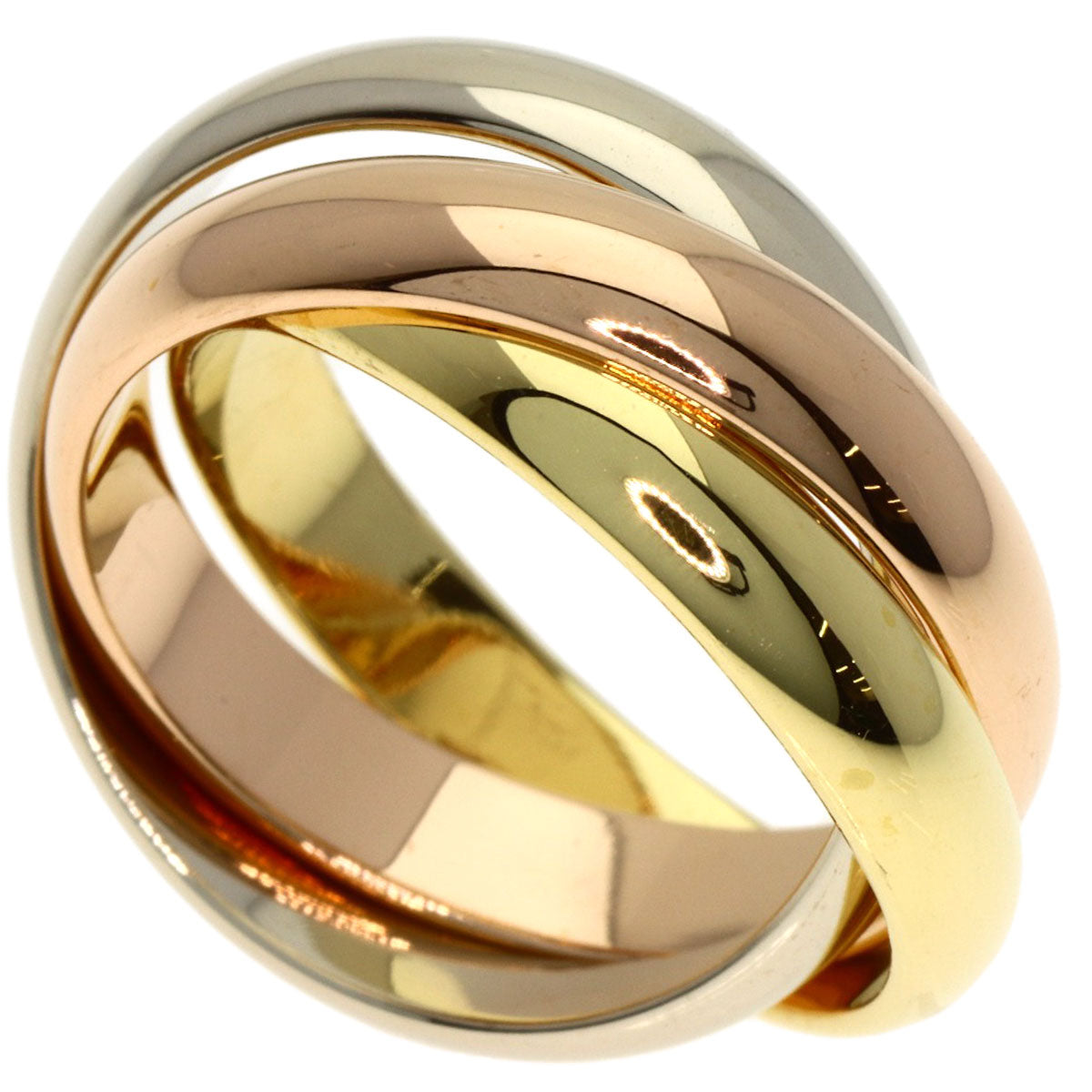 CARTIER Trinity #50 Ring K18 Yellow Gold K18 White GoldLadies [Used]