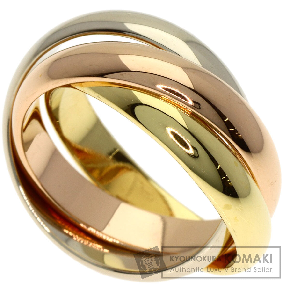 CARTIER Trinity #50 Ring K18 Yellow Gold K18 White GoldLadies [Used]