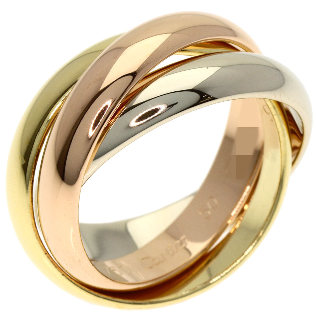 CARTIER Trinity #50 Ring K18 Yellow Gold K18 White GoldLadies [Used]