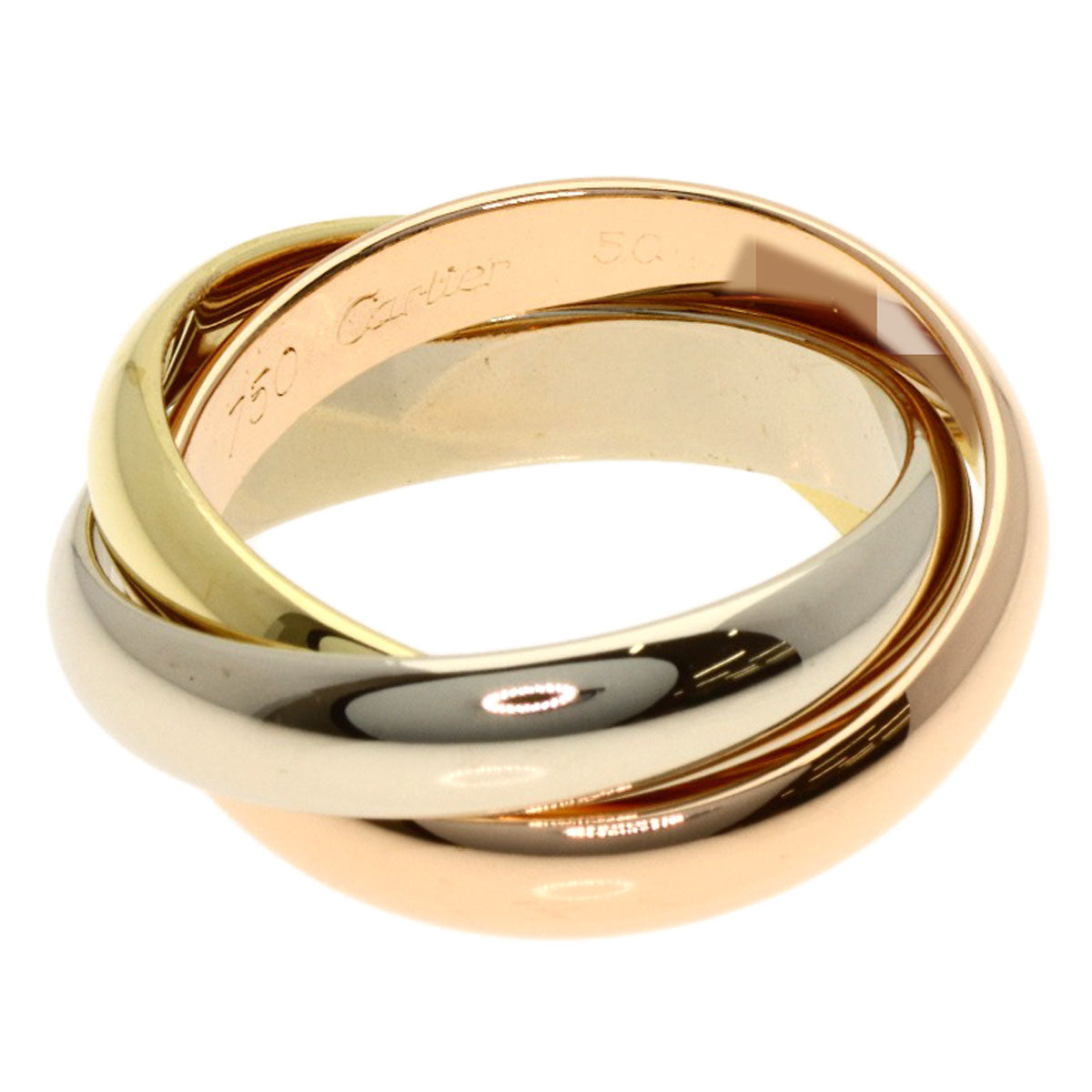 CARTIER Trinity #50 Ring K18 Yellow Gold K18 White GoldLadies [Used]