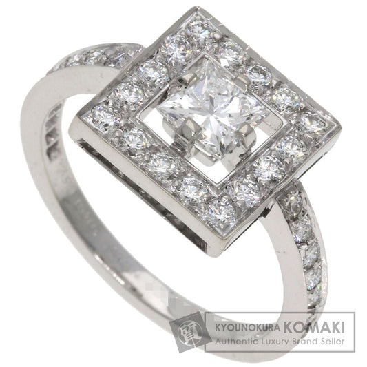 Boucheron ABBA Princess Cut Diamond #52 Ring K18 White Gold Ladies [Used]