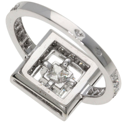 Boucheron ABBA Princess Cut Diamond #52 Ring K18 White Gold Ladies [Used]