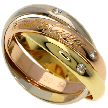 カルティエ トリニティ 3P ダイヤモンド #54 リング・指輪 K18イエローゴールド/K18WG/K18PG レディース 【中古】【CARTIER】