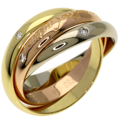 カルティエ トリニティ 3P ダイヤモンド #54 リング・指輪 K18イエローゴールド/K18WG/K18PG レディース 【中古】【CARTIER】