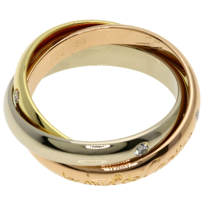 カルティエ トリニティ 3P ダイヤモンド #54 リング・指輪 K18イエローゴールド/K18WG/K18PG レディース 【中古】【CARTIER】