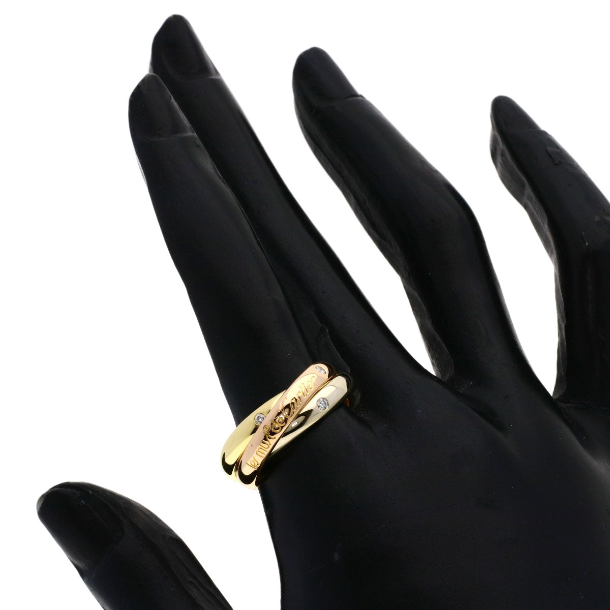 カルティエ トリニティ 3P ダイヤモンド #54 リング・指輪 K18イエローゴールド/K18WG/K18PG レディース 【中古】【CARTIER】