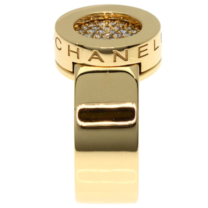 CHANEL Lalonde Pave Diamond #57 Ring K18 Yellow Gold Ladies [Used]