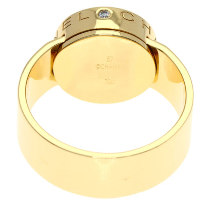 CHANEL Lalonde Pave Diamond #57 Ring K18 Yellow Gold Ladies [Used]