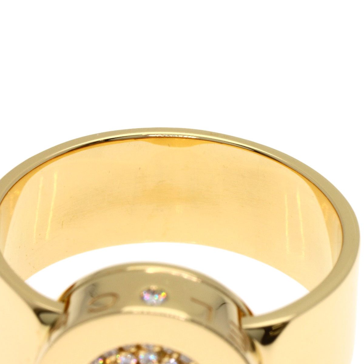 CHANEL Lalonde Pave Diamond #57 Ring K18 Yellow Gold Ladies [Used]