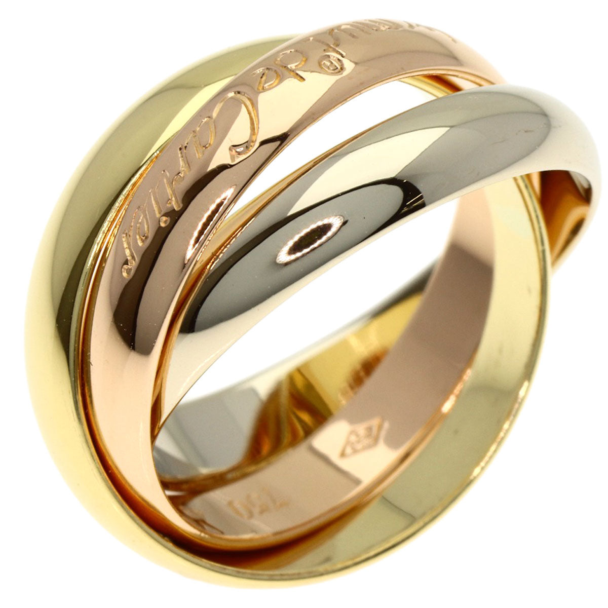 カルティエ トリニティ #49 リング・指輪 K18イエローゴールド/K18PG/K18WG レディース 【中古】【CARTIER】