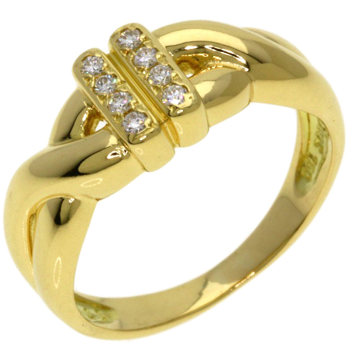Dior Diamond Ring K18 Yellow Gold Ladies [Used]