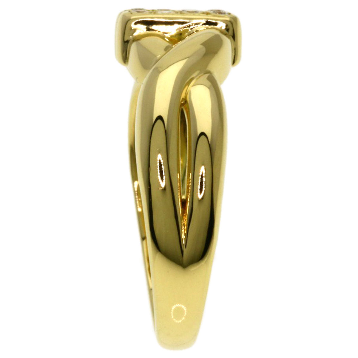 Dior Diamond Ring K18 Yellow Gold Ladies [Used]