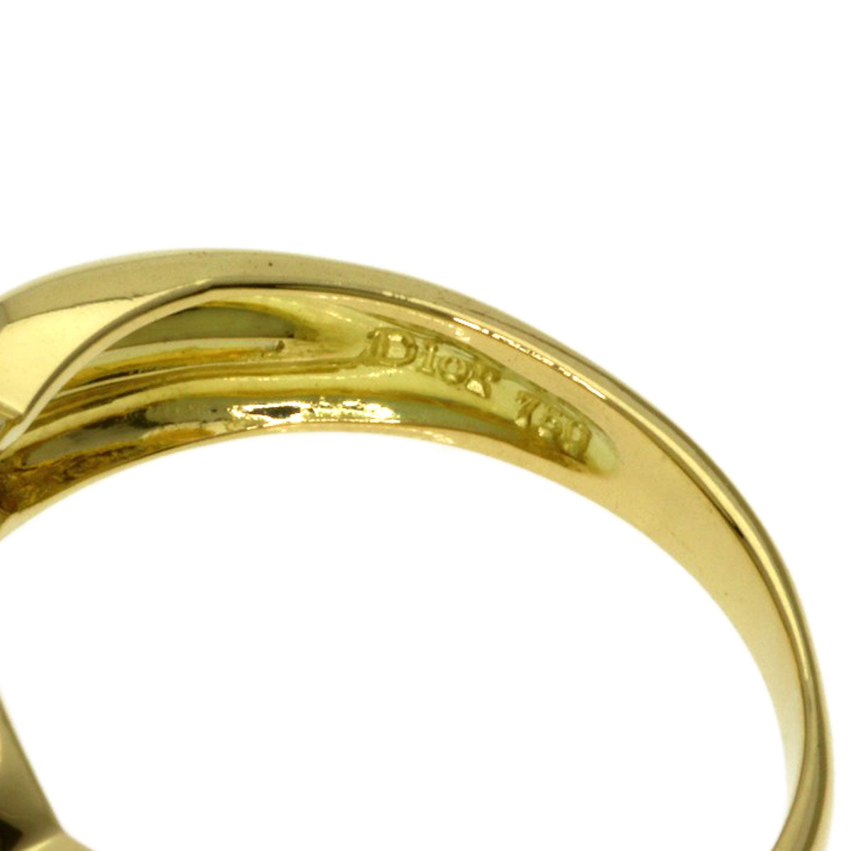 Dior Diamond Ring K18 Yellow Gold Ladies [Used]