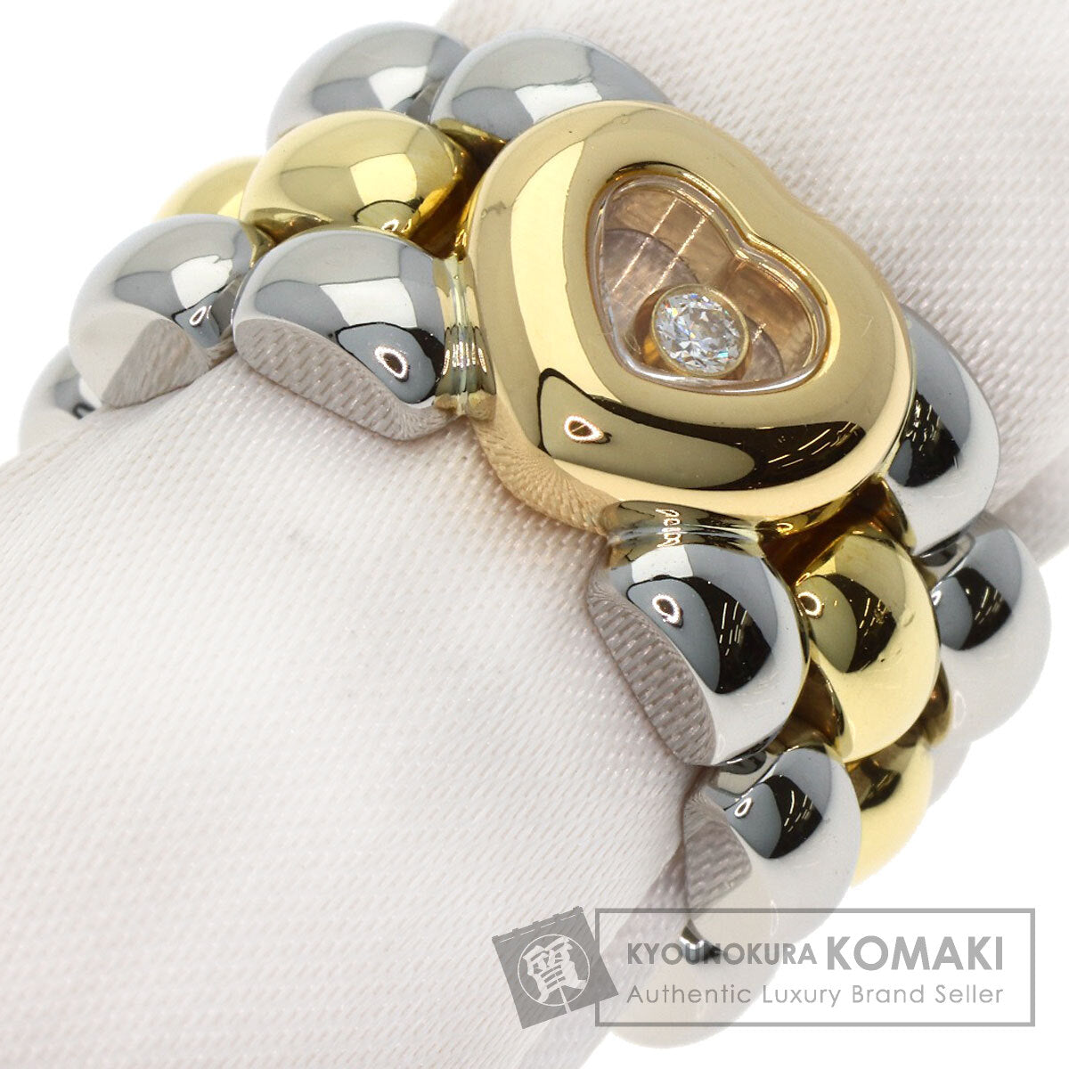 Chopard Happy Diamond Heart Ring K18 Yellow Gold Stainless SteelLadies [Used]