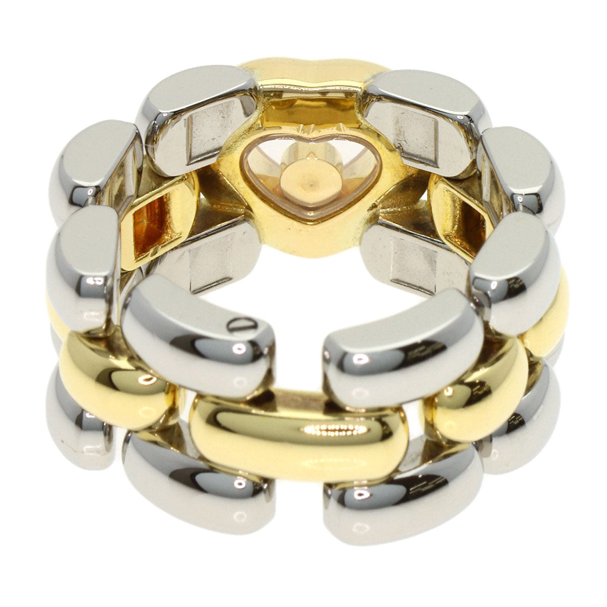 Chopard Happy Diamond Heart Ring K18 Yellow Gold Stainless SteelLadies [Used]
