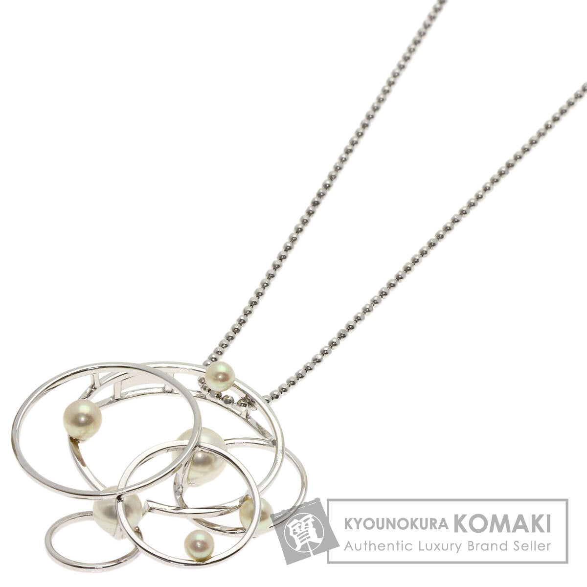 TASAKI Enima Pearl Pearl Necklace K18 White Gold Ladies [Used]