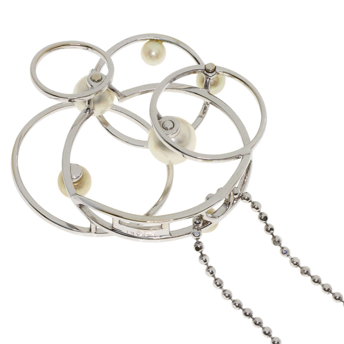 TASAKI Enima Pearl Pearl Necklace K18 White Gold Ladies [Used]