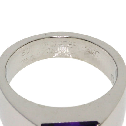 CARTIER Tank Amethyst #50 Ring K18 White Gold Ladies [Used]