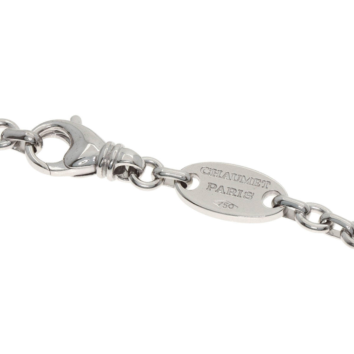 Chaumet Roll Chain 15.9" Necklace K18 White Gold Ladies [Used]