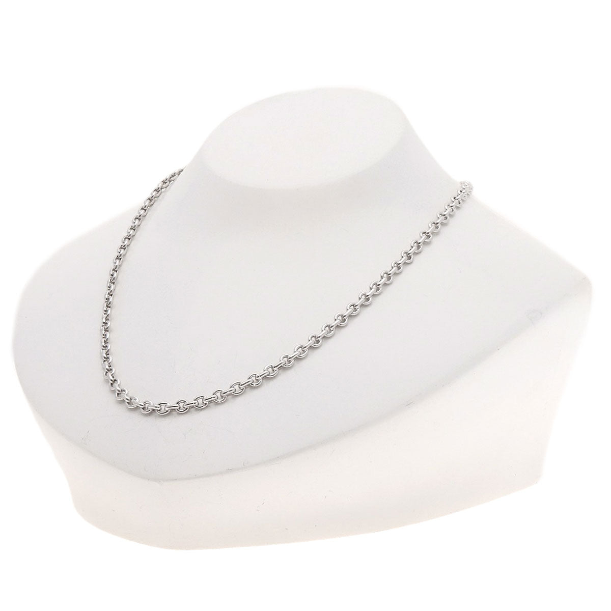 Chaumet Roll Chain 15.9" Necklace K18 White Gold Ladies [Used]