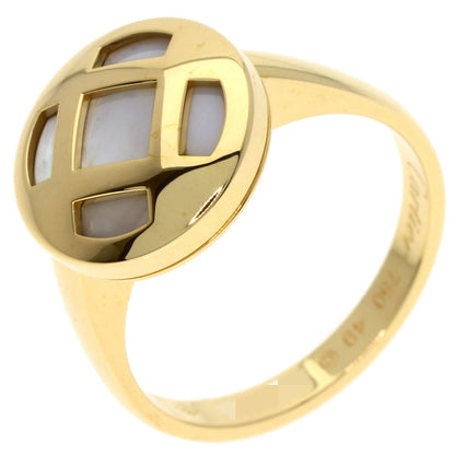 CARTIER Pasha White Shell #49 Ring K18 Yellow Gold Ladies [Used]