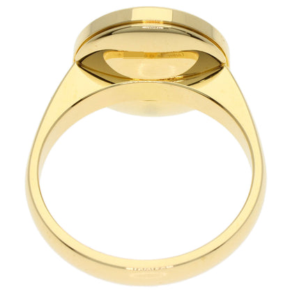 CARTIER Pasha White Shell #49 Ring K18 Yellow Gold Ladies [Used]