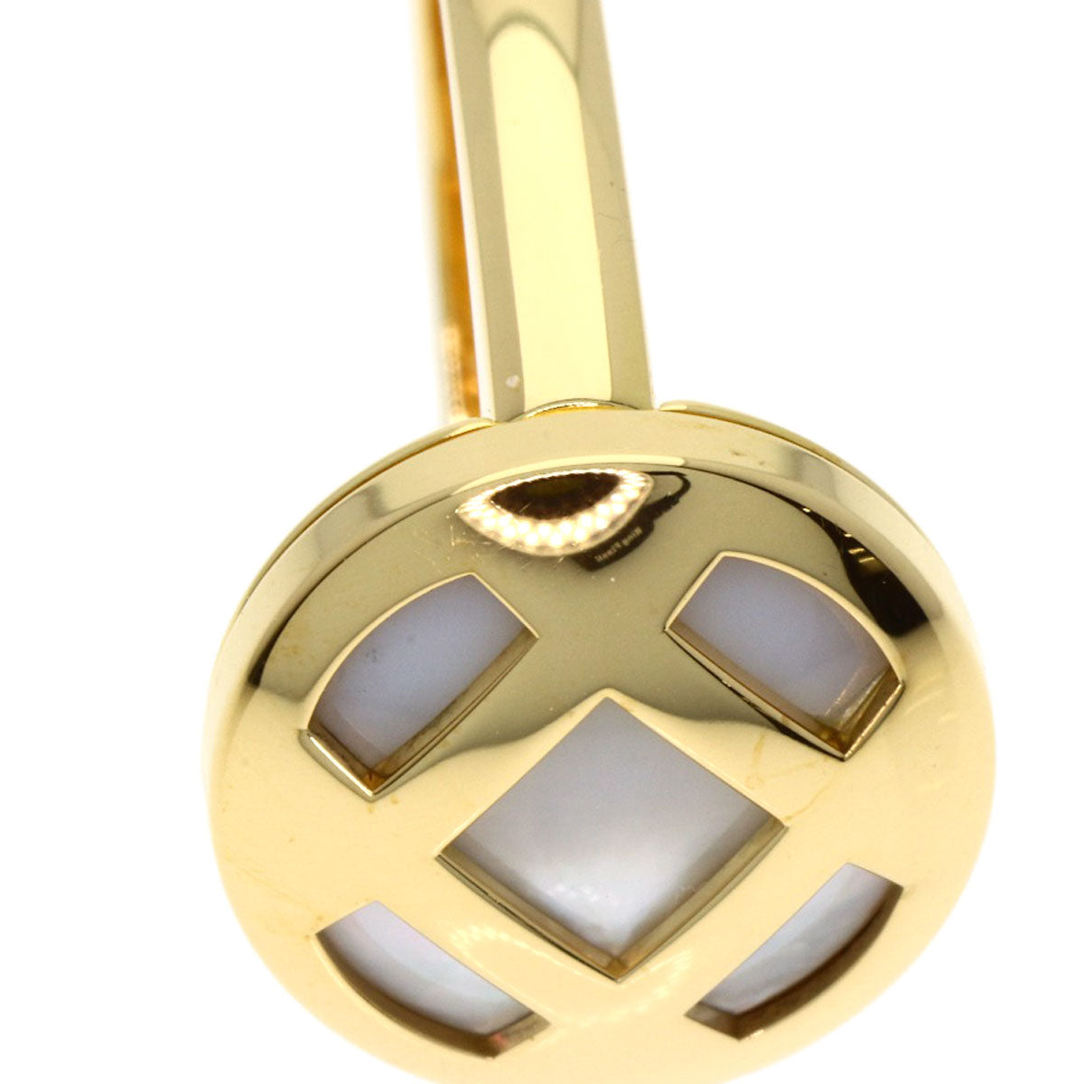 CARTIER Pasha White Shell #49 Ring K18 Yellow Gold Ladies [Used]