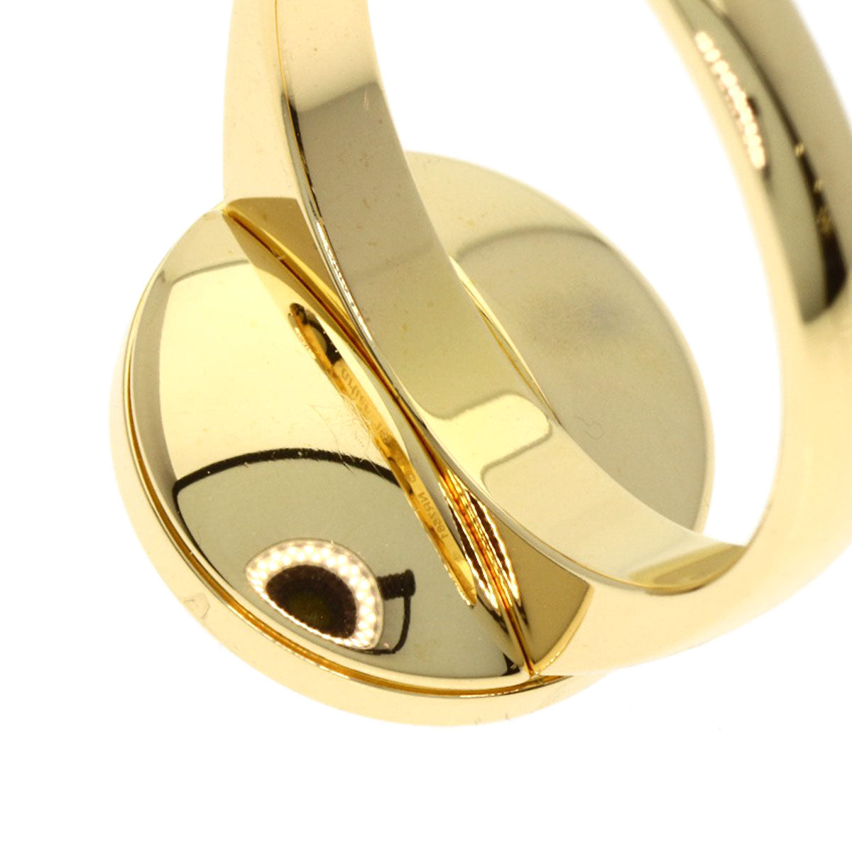 CARTIER Pasha White Shell #49 Ring K18 Yellow Gold Ladies [Used]