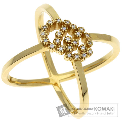 GUCCI GG Running Diamond #8 Ring K18 Yellow Gold Ladies [Used]