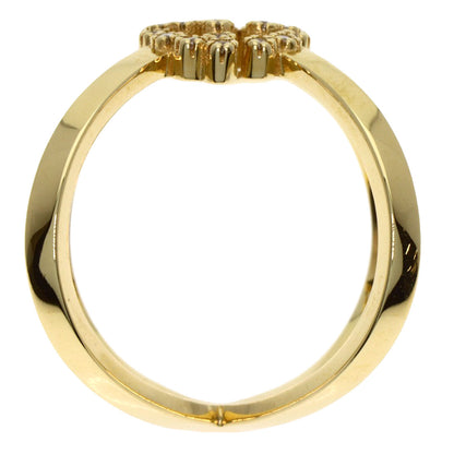 GUCCI GG Running Diamond #8 Ring K18 Yellow Gold Ladies [Used]