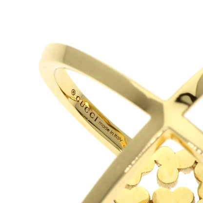 GUCCI GG Running Diamond #8 Ring K18 Yellow Gold Ladies [Used]