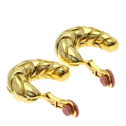 BVLGARI Spiga Earring K18 Yellow Gold Ladies [Used]