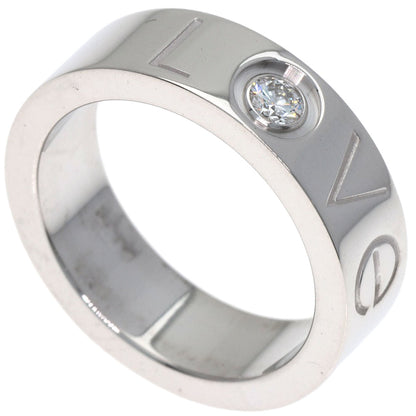 CARTIER Love Ring 1P Diamond 2006 Christmas Limited #47 Ring K18 White Gold Ladies [Used]