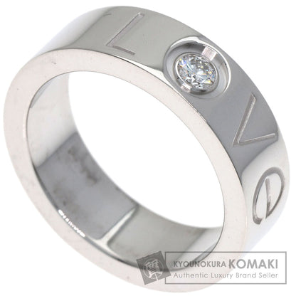 CARTIER Love Ring 1P Diamond 2006 Christmas Limited #47 Ring K18 White Gold Ladies [Used]