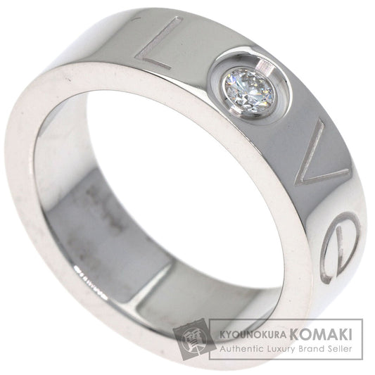 CARTIER Love Ring 1P Diamond 2006 Christmas Limited #47 Ring K18 White Gold Ladies [Used]