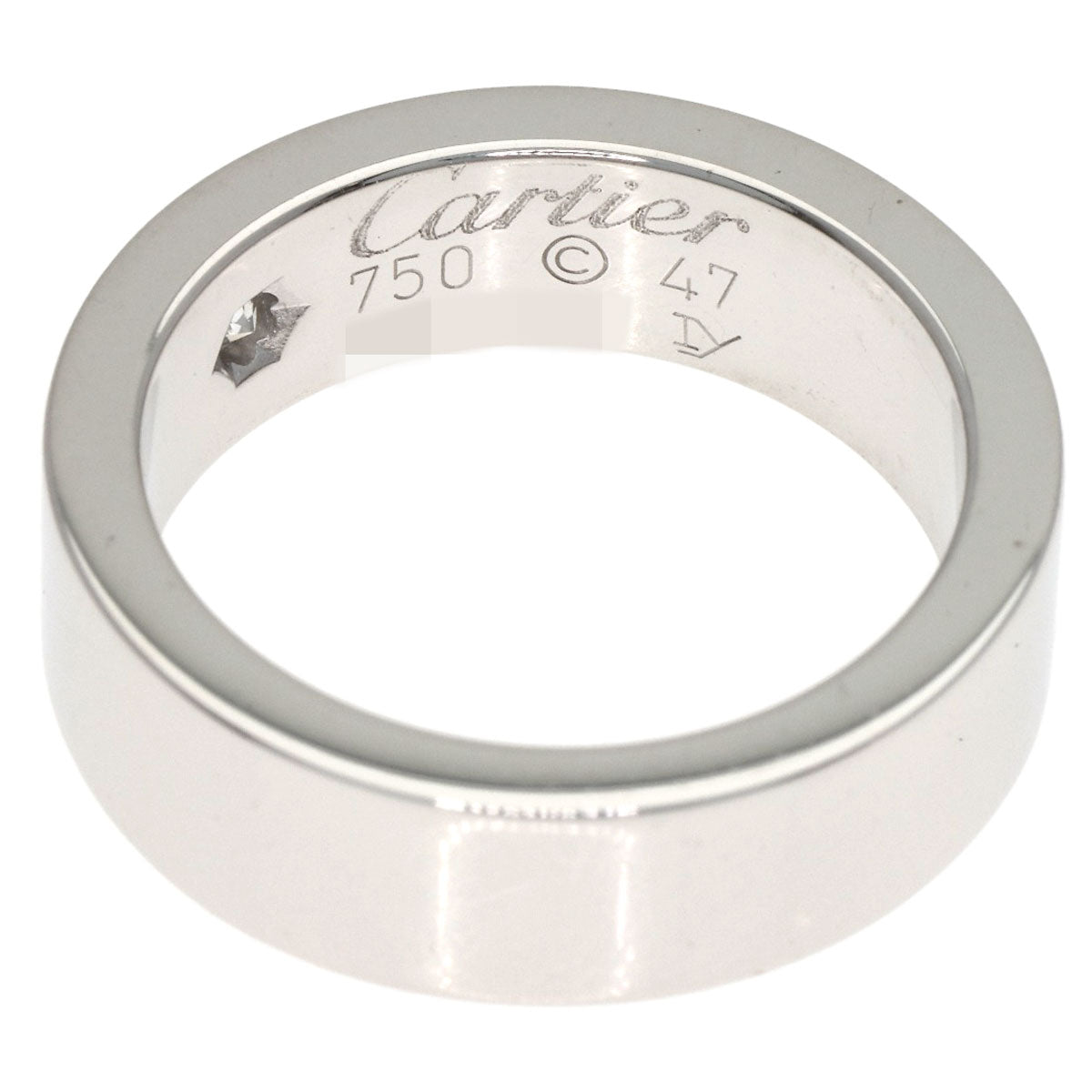 CARTIER Love Ring 1P Diamond 2006 Christmas Limited #47 Ring K18 White Gold Ladies [Used]