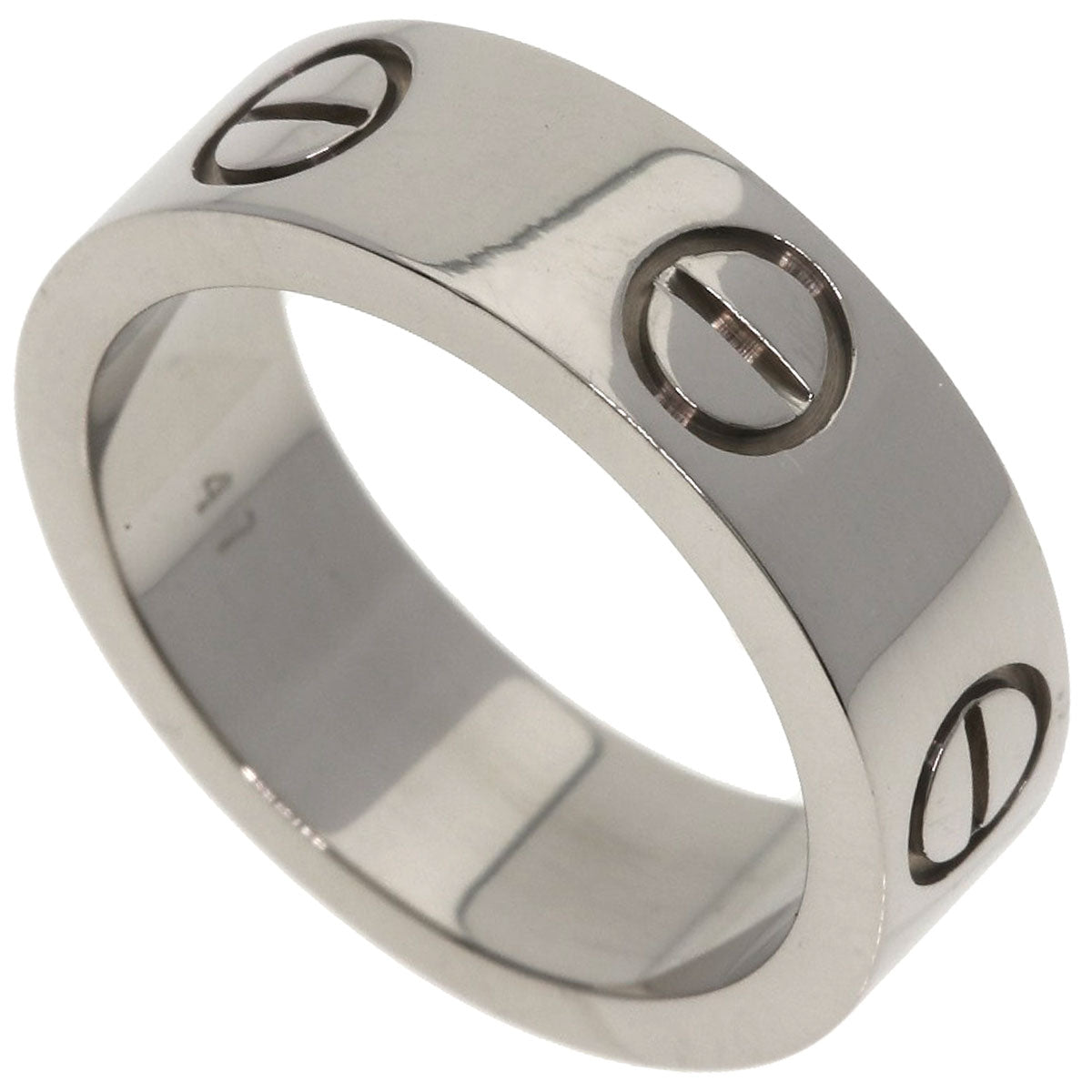 CARTIER love ring #47 Ring K18 White Gold Ladies [Used]