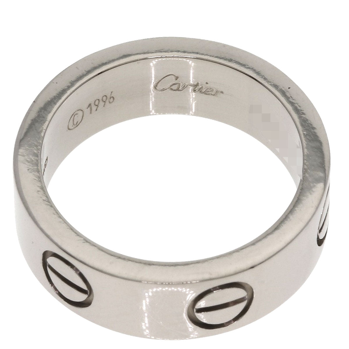CARTIER love ring #47 Ring K18 White Gold Ladies [Used]