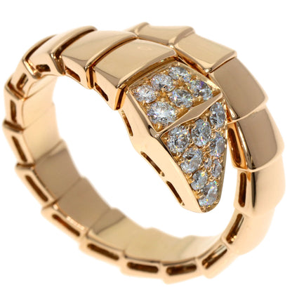 BVLGARI Serpenti Viper Diamond XXL Ring K18 Pink Gold Ladies [Used]