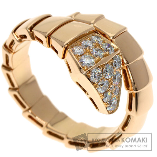 BVLGARI Serpenti Viper Diamond XXL Ring K18 Pink Gold Ladies [Used]