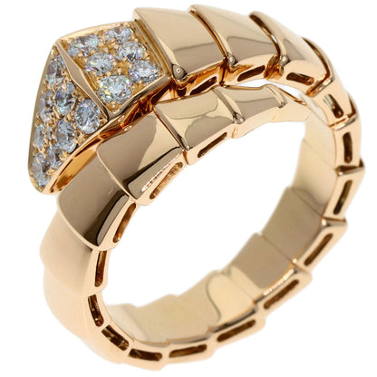 BVLGARI Serpenti Viper Diamond XXL Ring K18 Pink Gold Ladies [Used]