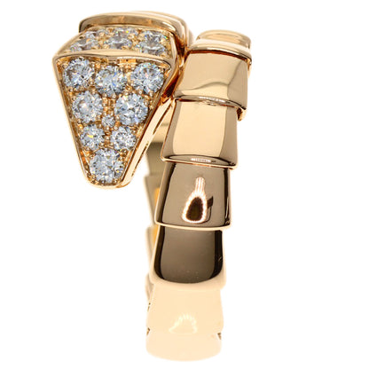 BVLGARI Serpenti Viper Diamond XXL Ring K18 Pink Gold Ladies [Used]