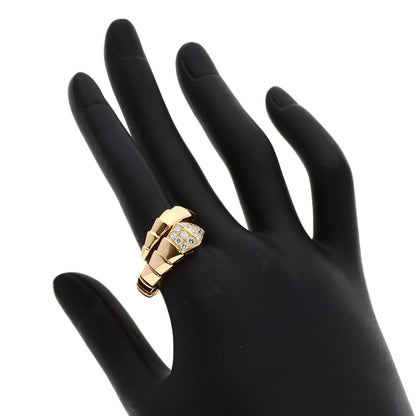 BVLGARI Serpenti Viper Diamond XXL Ring K18 Pink Gold Ladies [Used]