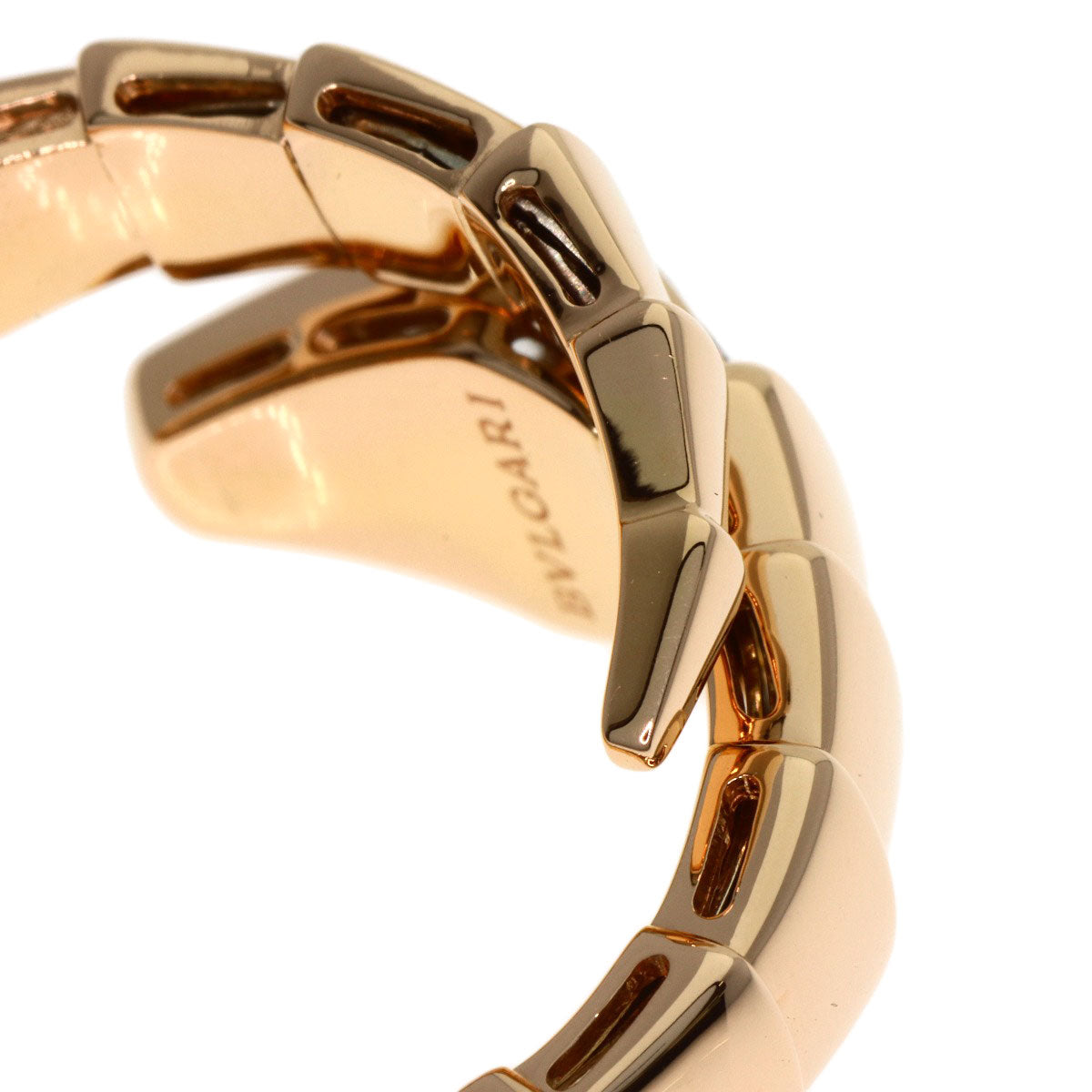 BVLGARI Serpenti Viper Diamond XXL Ring K18 Pink Gold Ladies [Used]